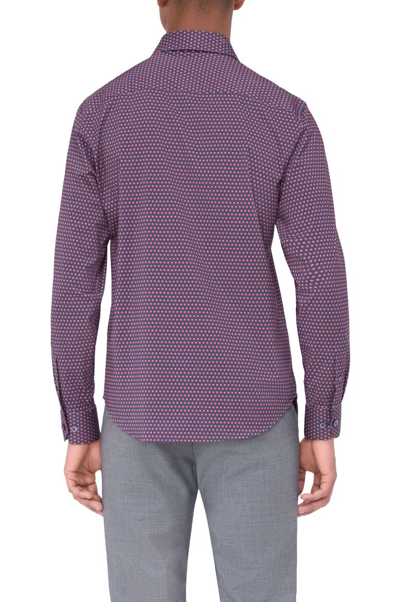 James OoohCotton® Dot Button-Up Shirt, Alternate, color, RUBY