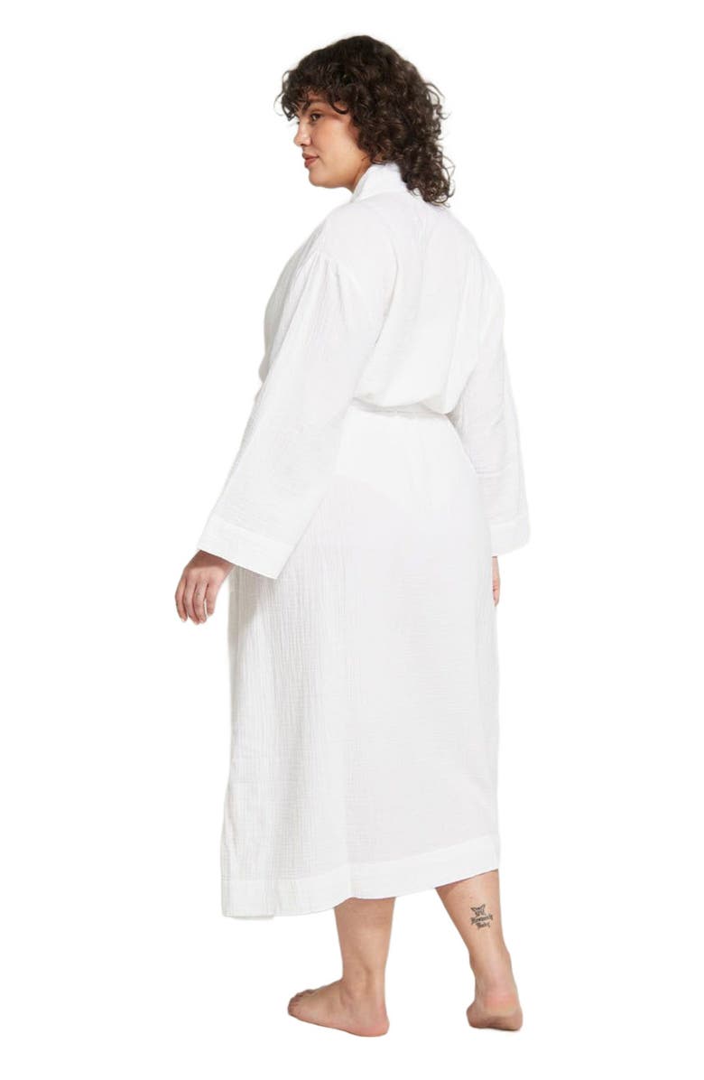 Nudea The Classic Belted Robe, Alternate, color, Cotton White