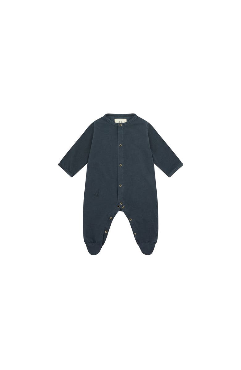 Vild House of Little Organic Cotton Sleepsuit, Main, color, Blue Stone-Palmetto Plant Dye