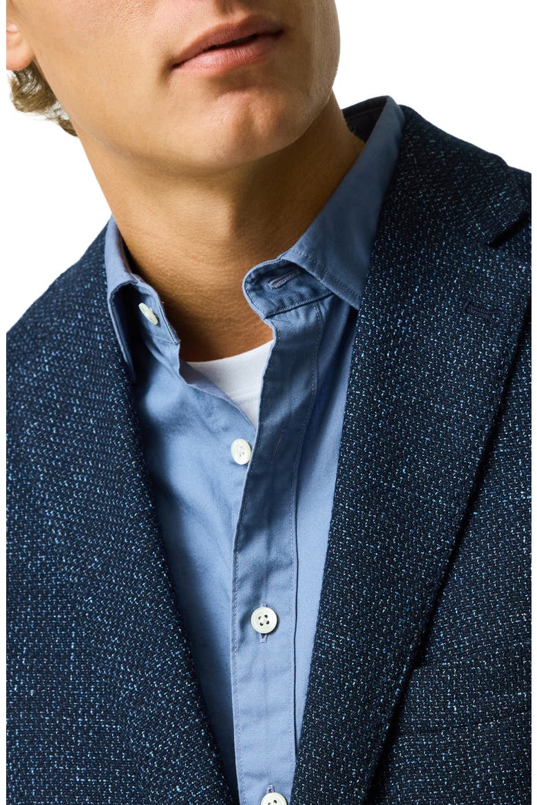 Archibold Navy Slub Wool & Cotton Blend Sport Coat, Alternate, color, MARINE
