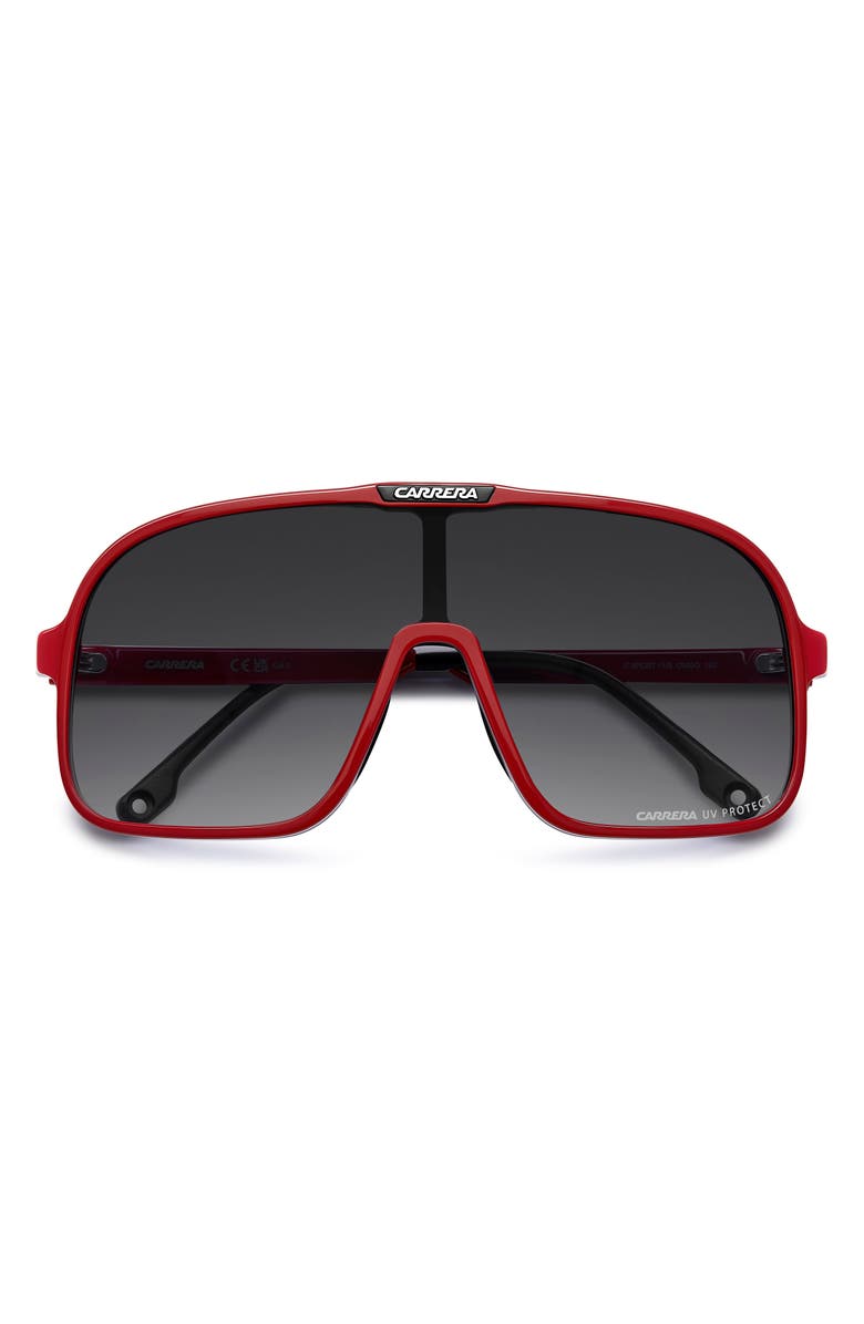 Carrera Eyewear C Sport 99mm Gradient Shield Sunglasses, Alternate, color, Red/ Dark Grey Sf