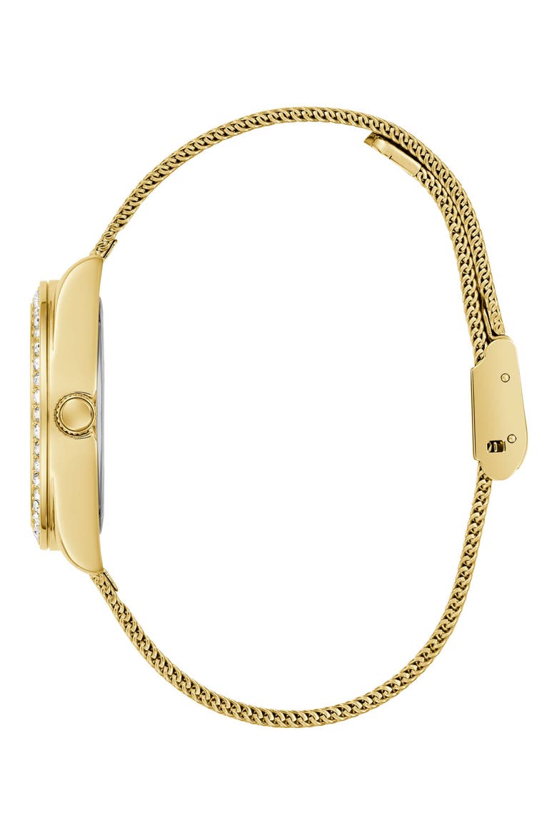 Day of the Dead Goldtone Mesh Strap Watch, 30mm, Alternate, color, GOLD TONE