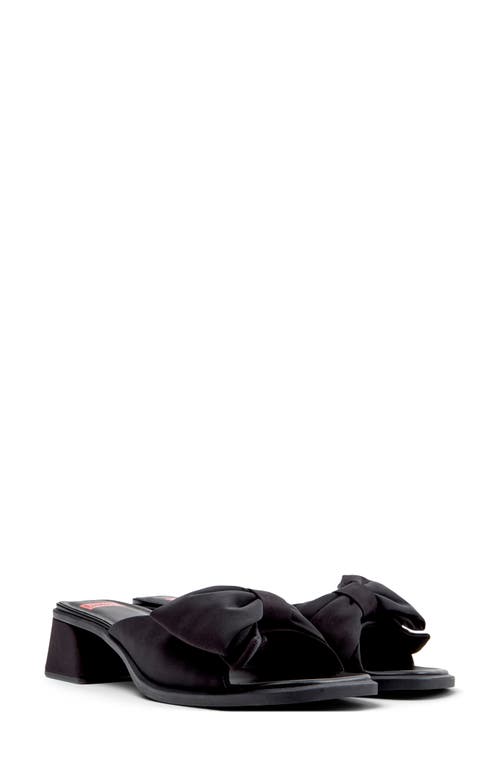Camper Kora Bow Slide Sandal In Black