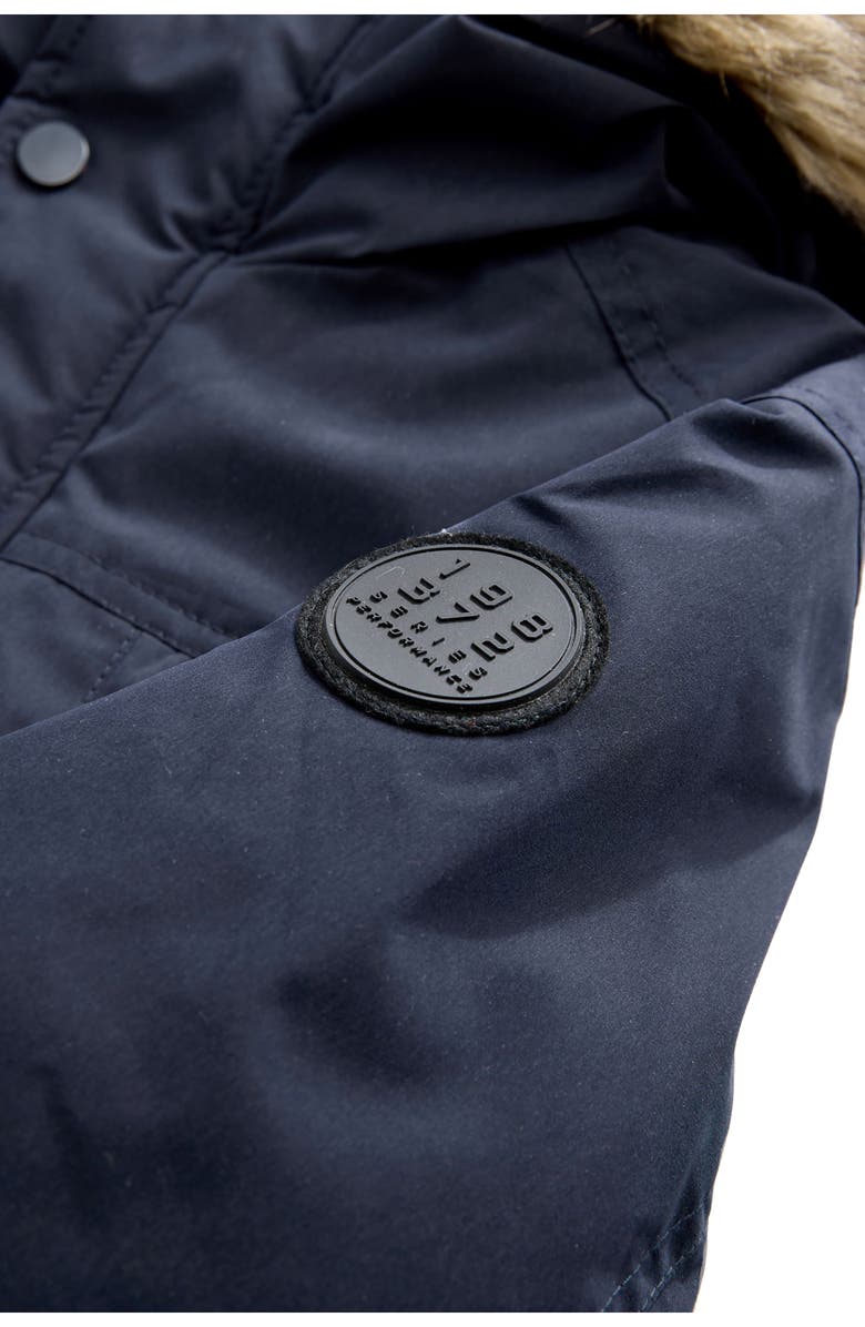 NEXT Kids Water Resistant Faux Fur Trim Insulated Coat, Alternate, color, Blue