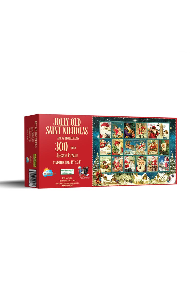 Sunsout Jolly Old Saint Nicholas 300 piece Jigsaw Puzzle for Adults, Main, color, Multicolor