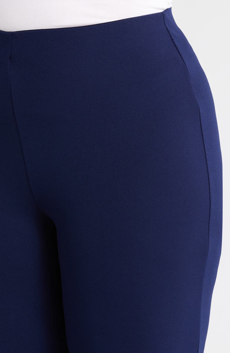 Anne Klein Hollywood Waist Straight Leg Ankle Pull-On Pants, Alternate, color, Distant Mountain