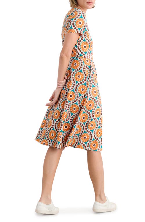 Seasalt Cornwall April Print Stretch Organic Cotton Dress In Multi