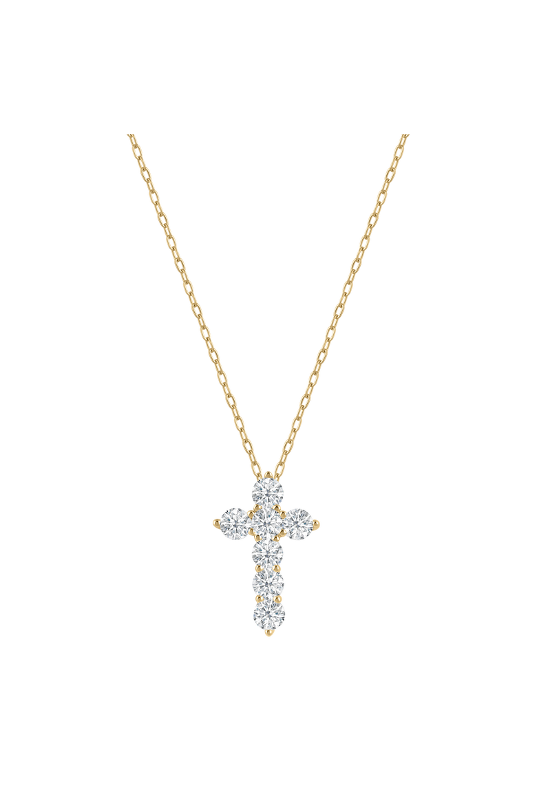 xDede Raad Cross My Heart Necklace, Main, color, Gold