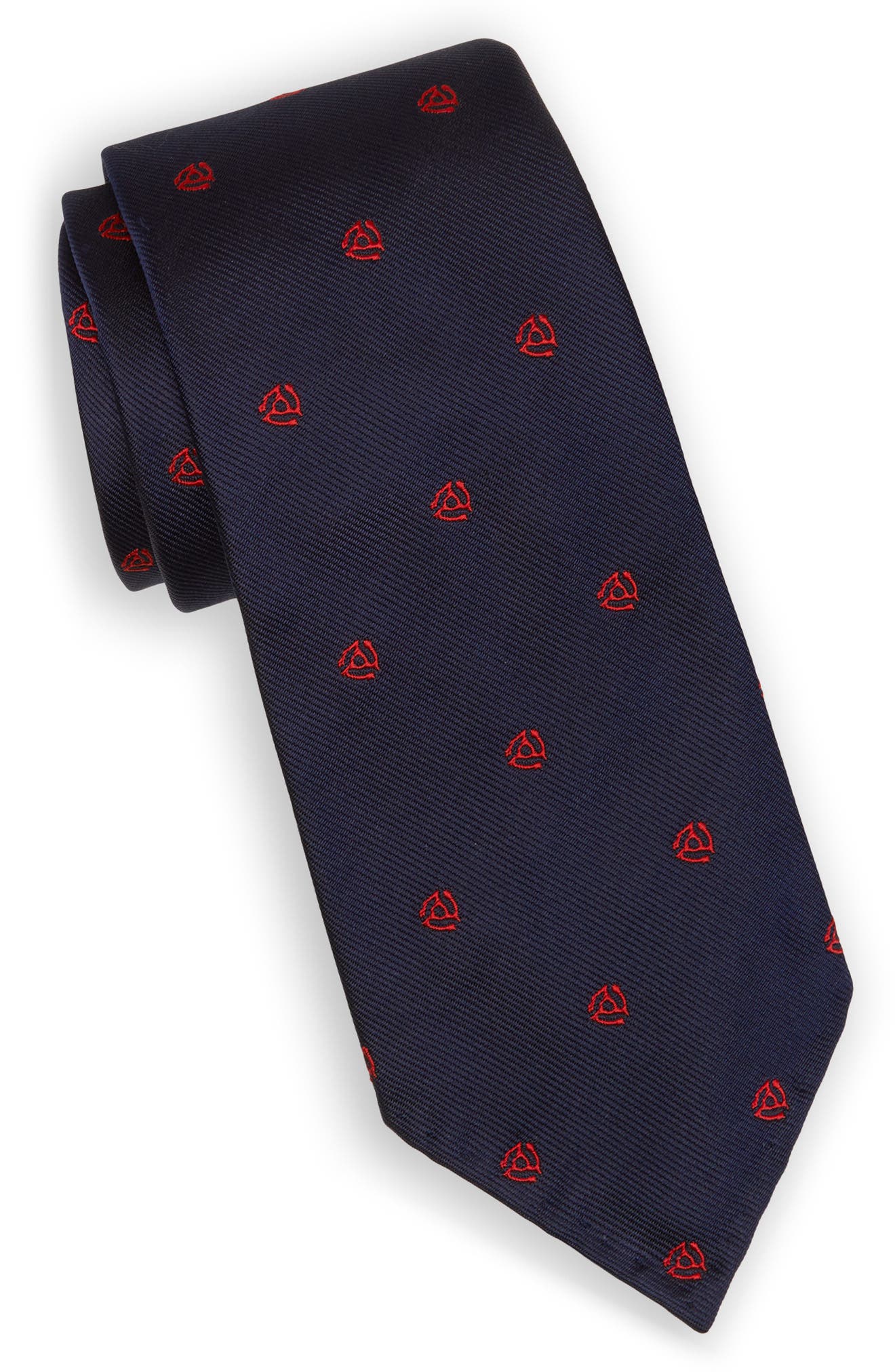 Sid Mashburn Club Silk Tie in Navy Red Turntable 