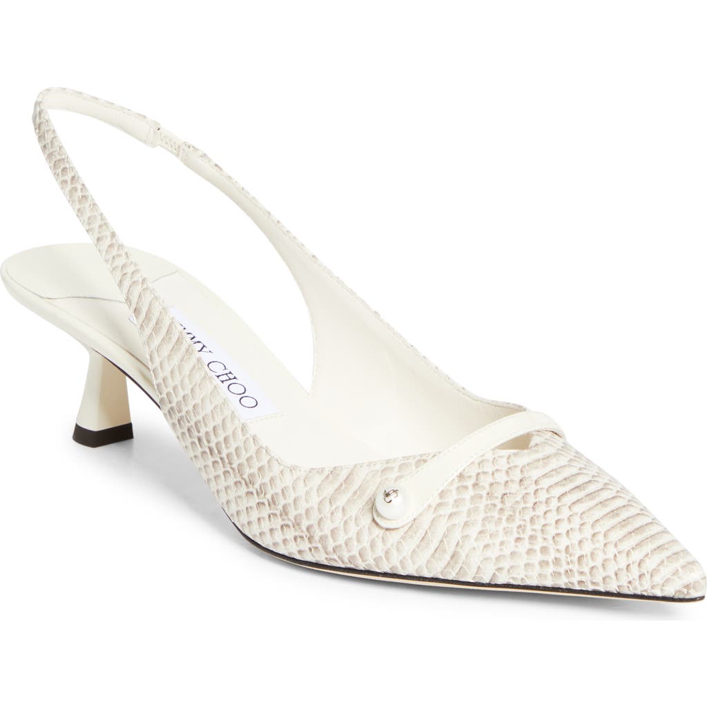 Jimmy Choo Snakeskin Slingback Pumps
