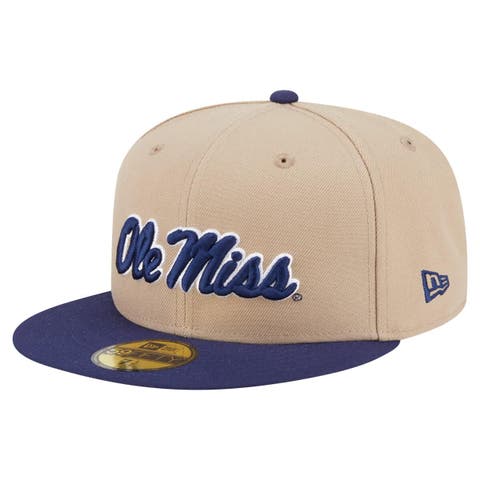 Men
s New Era  Khaki Ole Miss Rebels Two-Tone 59FIFTY Fitted Hat