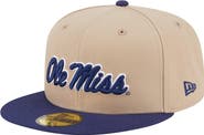 New Era Men's New Era  Khaki Ole Miss Rebels Two-Tone 59FIFTY Fitted Hat