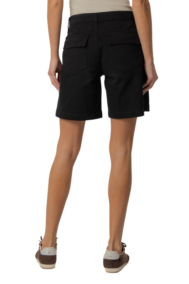 Hailey High Waist Denim Bermuda Shorts, Alternate, color, BLACK JM