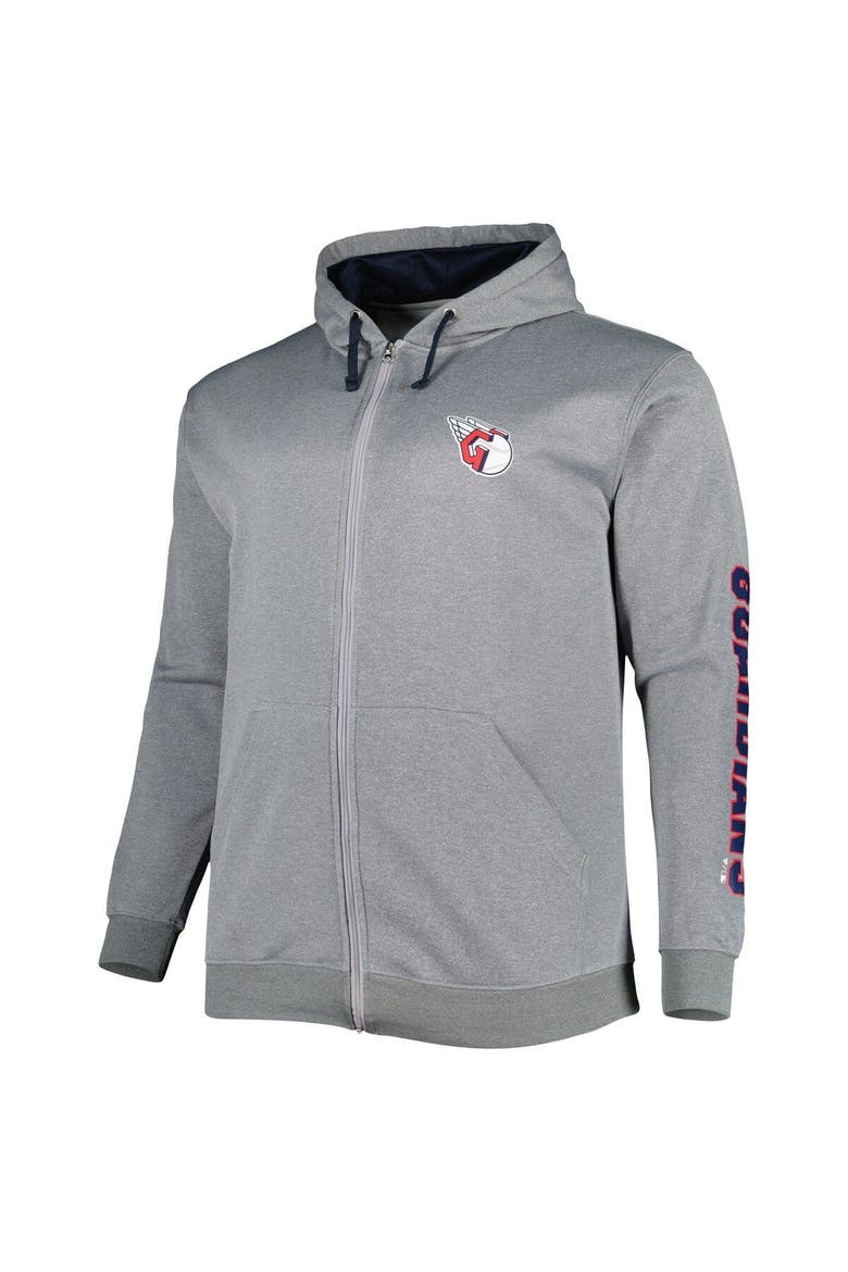 Men's Profile Ash Cleveland Guardians Big & Tall Pullover Hoodie, Alternate, color, Ash