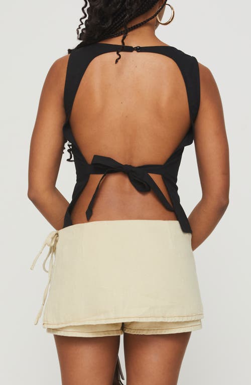Princess Polly Lilitina Open Back Cotton & Linen Tank