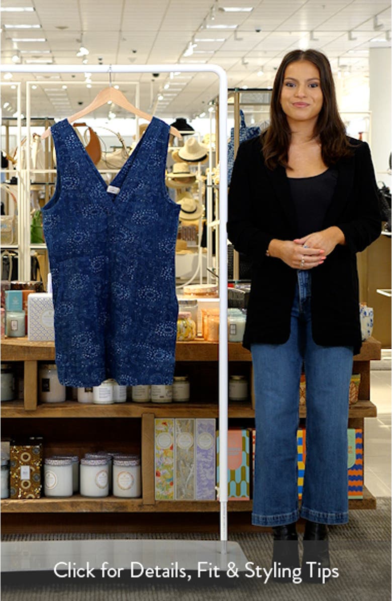 Azure Sleeveless Organic Cotton Minidress, sales video thumbnail