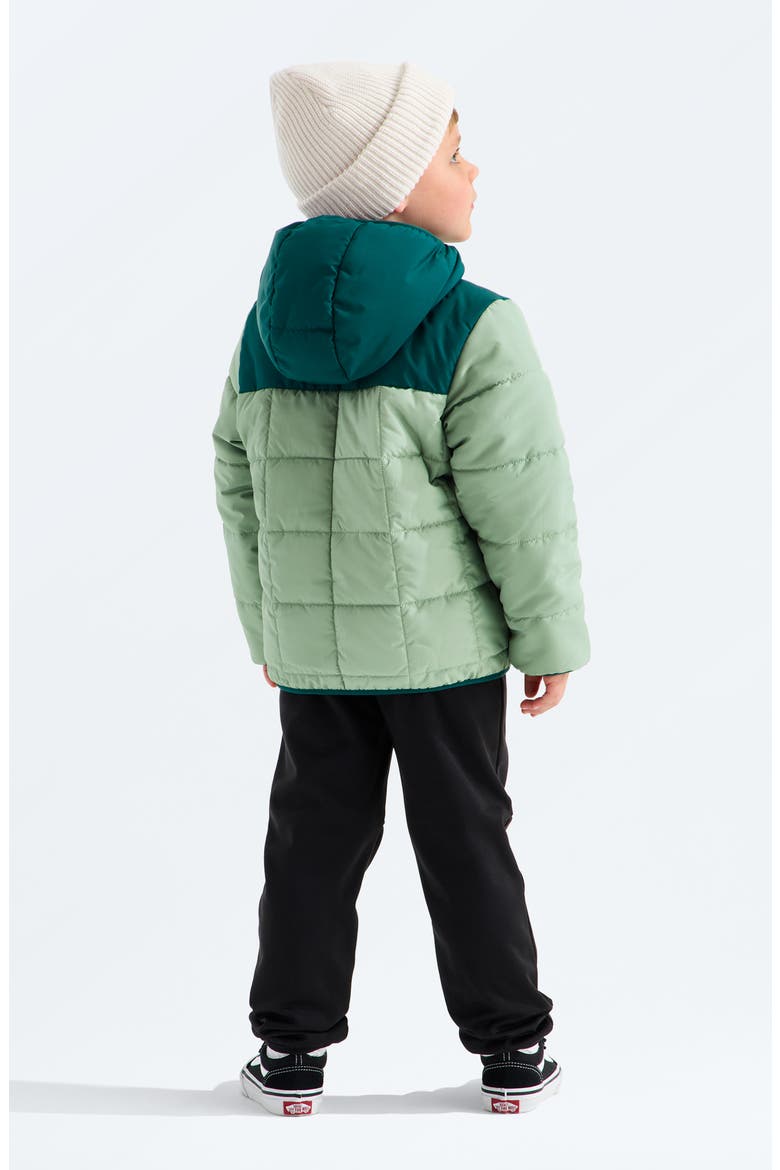 Kids' Shasta Water Repellent Reversible Hooded Jacket, Alternate, color, SLATE MOSS/ PACIFIC TEAL
