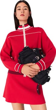 maje Zipped cardigan with elastic waist