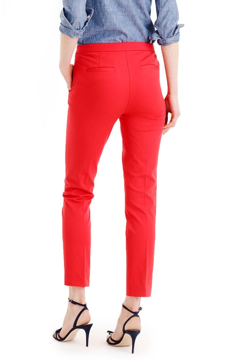 Martie Cotton Blend Pants, Alternate, color, WARM CERISE