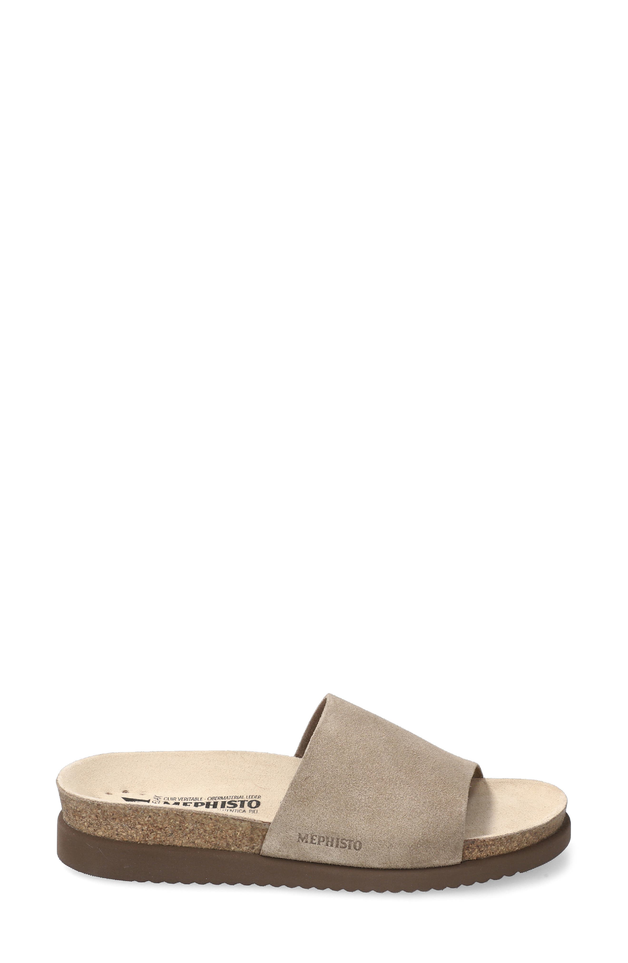 Mephisto Hanik Slide Sandal, Alternate, color, Warm Grey