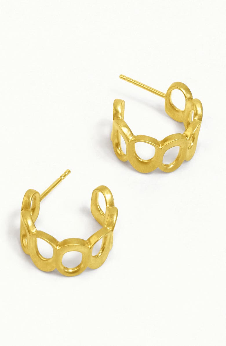 Dean Davidson Crosby Link Huggie Hoop Earrings, Alternate, color, Yellow Gold