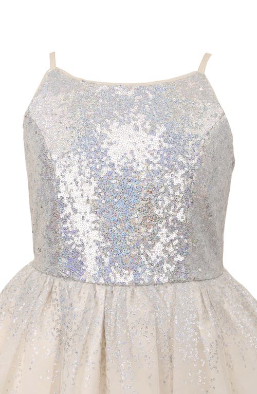 Zunie Kids' Sequin Dress In Neutral