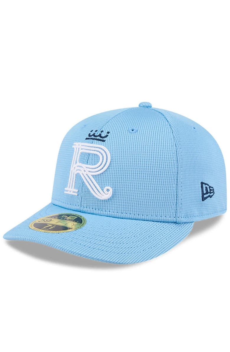 New Era Men's New Era Light Blue Kansas City Royals City Connect Batting Practice Low Profile 59FIFTY Fitted Hat, Main, color, 