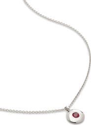 Monica Vinader July Birthstone Ruby Pendant Necklace