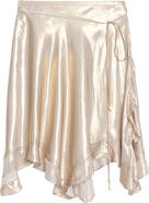 Zadig & Voltaire Jetos Asymmetric Metallic Satin Skirt