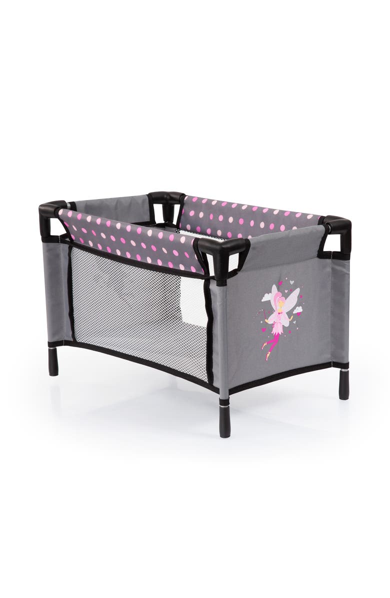 Bayer Design Baby Doll Travel Bed and Accessories Set, Fits Dolls up to 42 cm Long, Alternate, color, Multicolored