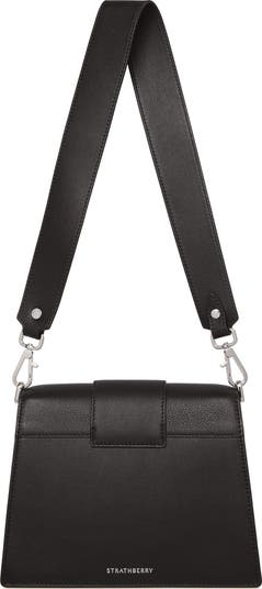 【STRATHBERRY】BOX CRESCENT ショルダーバッグ Strathberry - Box Crescent - Leather Shoulder Bag - Black