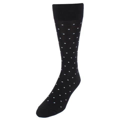 Leo Polka Dot Mercerized Cotton Mid-calf Socks