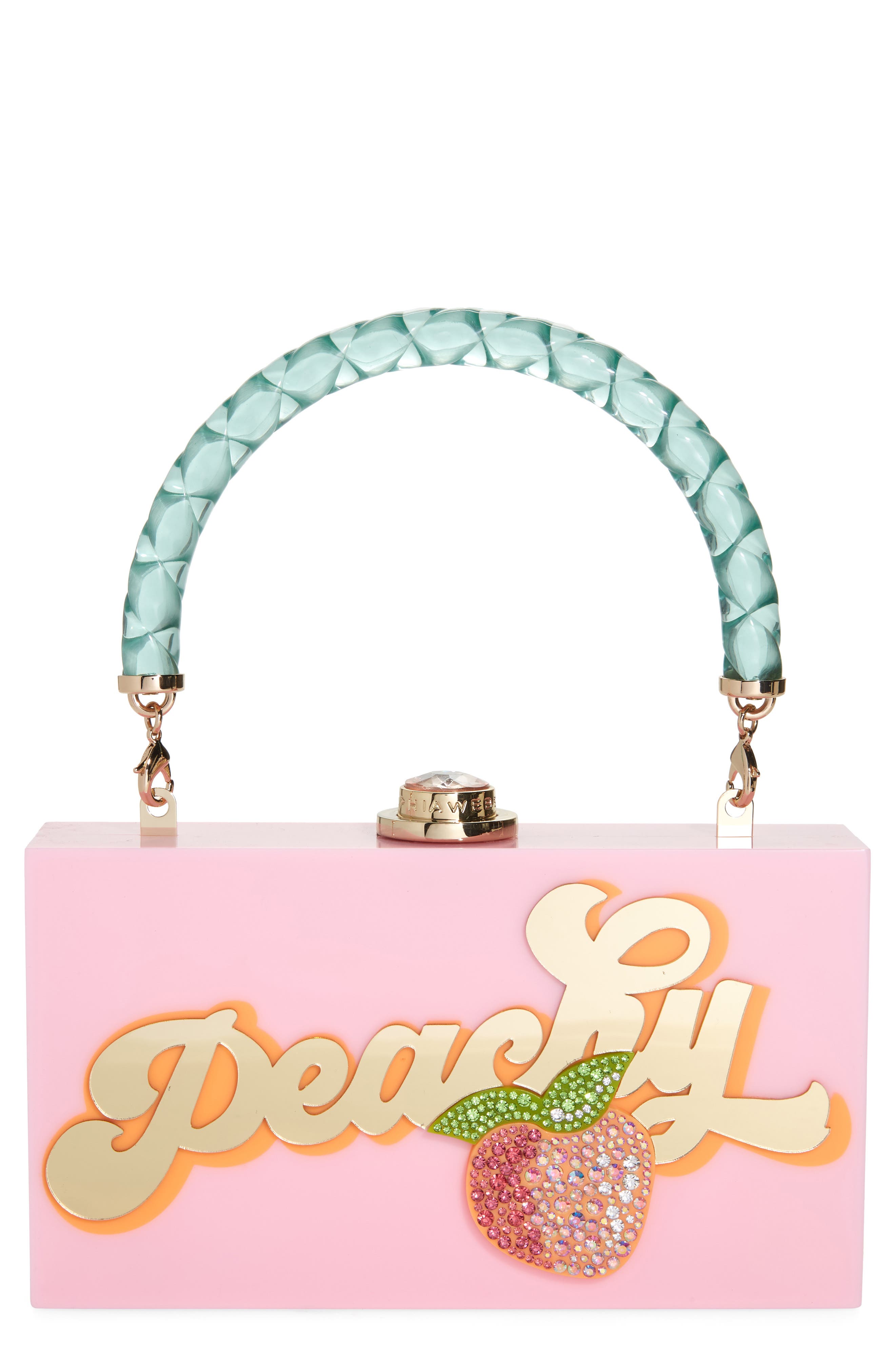 SOPHIA WEBSTER Cleo Peachy Acrylic Box Clutch (Women) | Nordstromrack