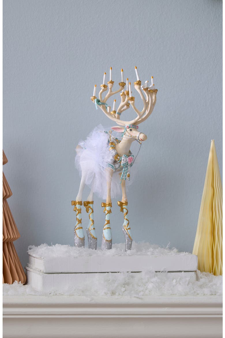 Patience Brewster Moonbeam Dancer Reindeer Decoration, Alternate, color, WHITE