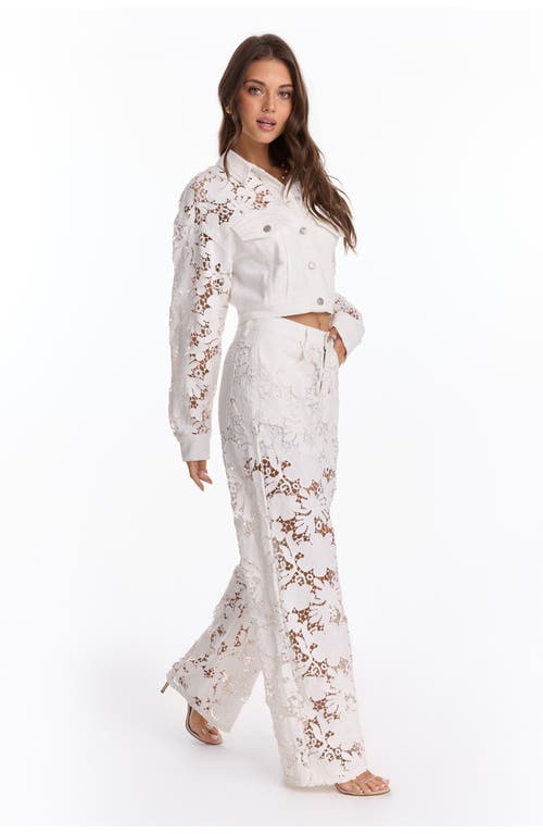 The Noli Shop Celeste Jean Jacket In White