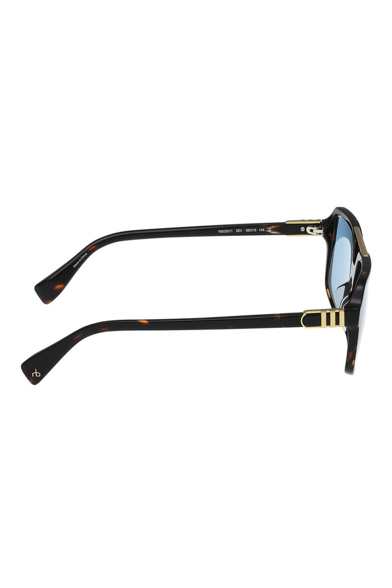 56mm Navigator Sunglasses, Alternate, color, MILKY CLASSIC TORT / BLUE