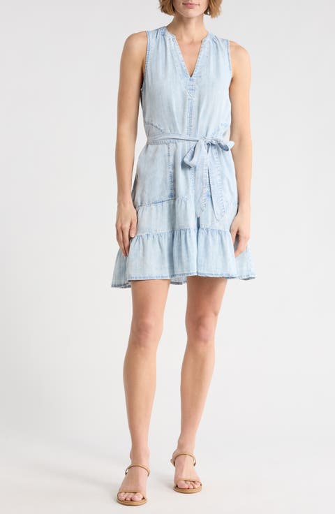 Hudson Sleeveless Flounce Hem Dress