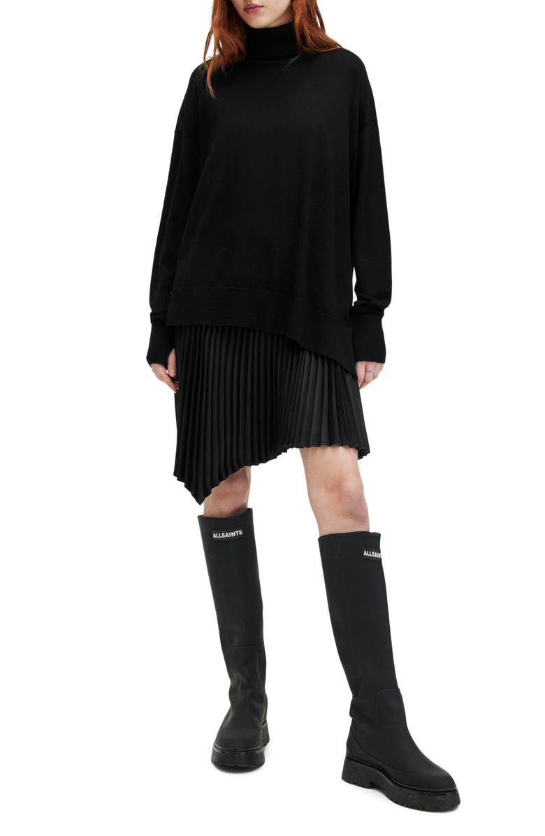 AllSaints Flora Turtleneck Sweater & Sleeveless Dress Set, Alternate, color, 