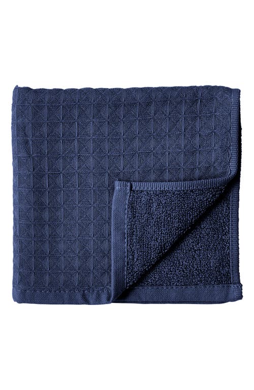 Uchino Waffle Twist 6-piece Cotton Bath Towel In Blue