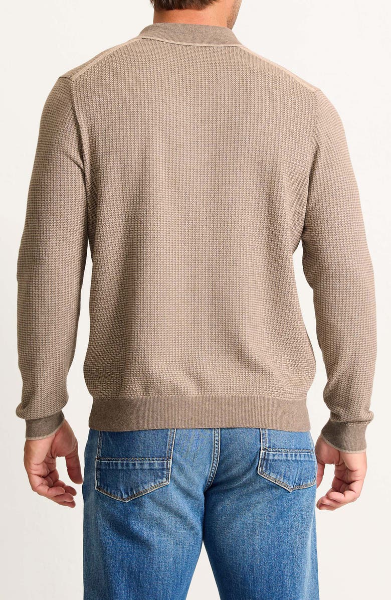 Tommy Bahama Coolside Texture Polo Sweater, Alternate, color, Auberage