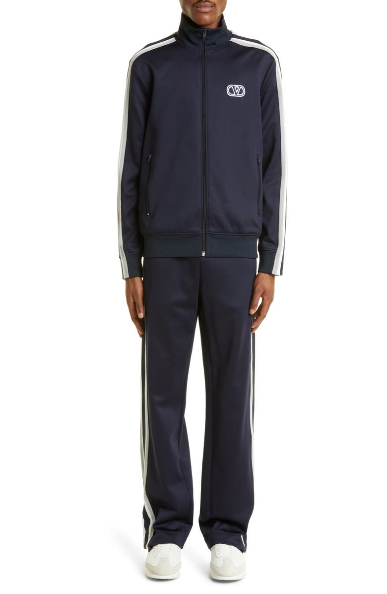 Valentino Garavani Embroidered Logo Side Stripe Track Jacket, Alternate, color,