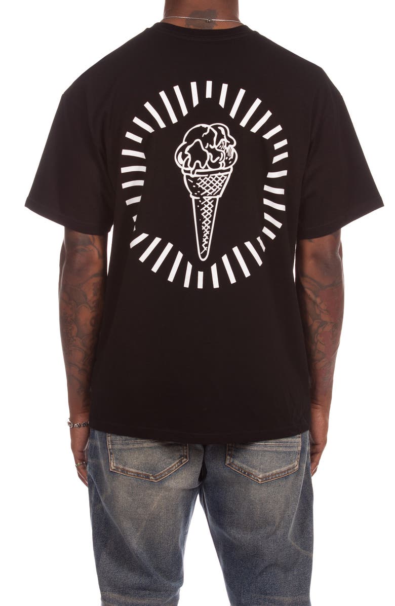 ICECREAM Snow Top Cotton Graphic T-Shirt, Alternate, color, Black
