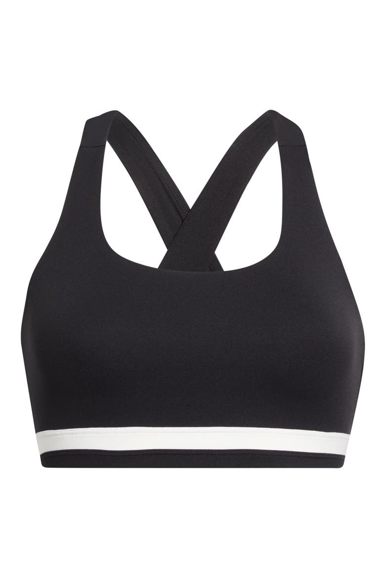 Miles Rigor Medium Impact Sports Bra, Alternate, color, BLACK/ WHITE