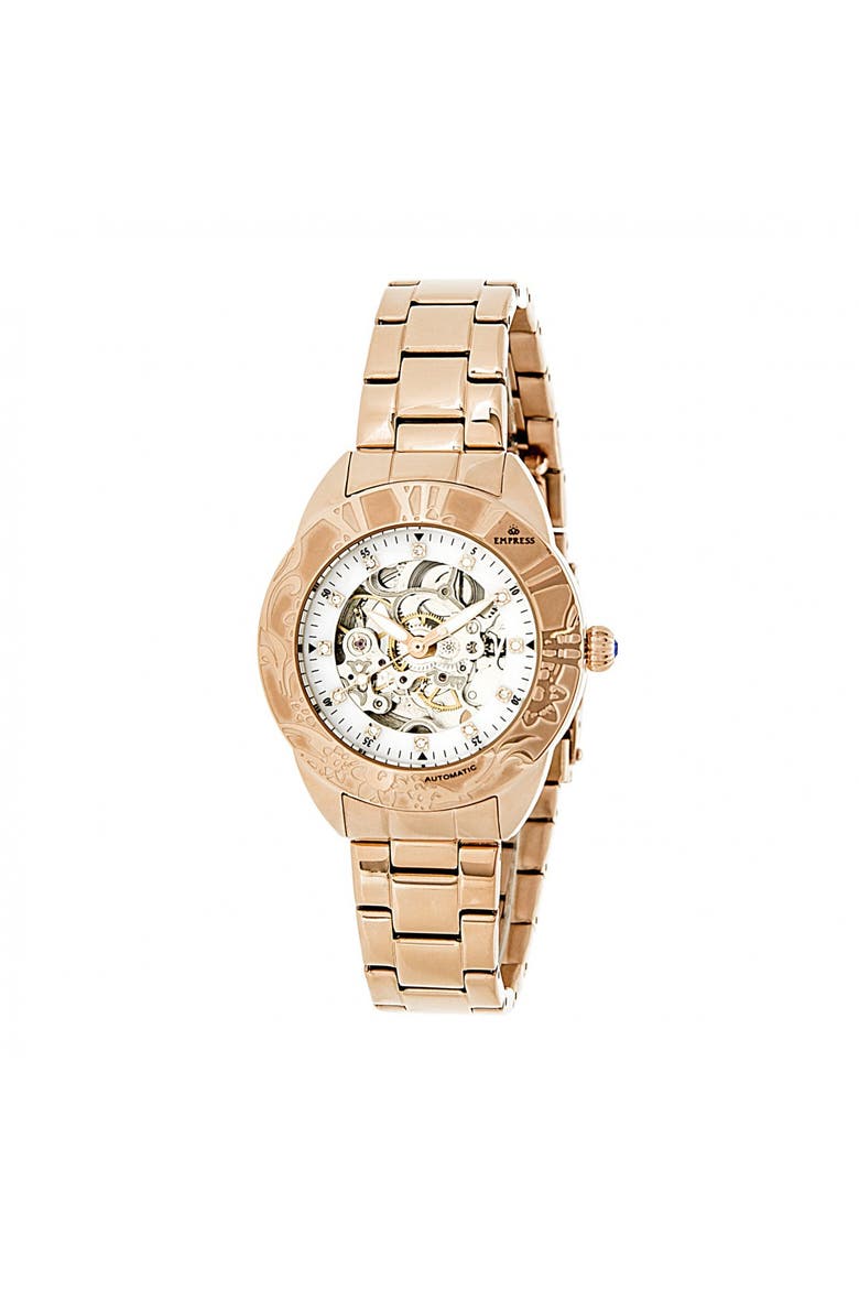 Godiva Automatic MOP Bracelet Watch, Main, color, Rose Gold
