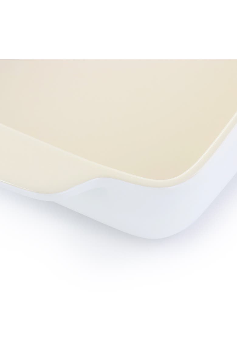 4 Quart Rectangular Stoneware Bake Pan, Alternate, color, White