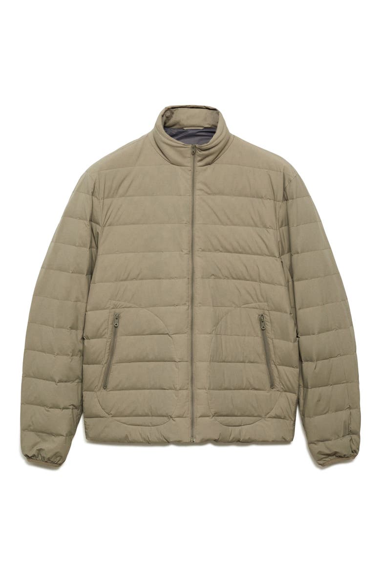 Water Repellent Quilted Down Jacket, Alternate, color, MEDIUM BROWN