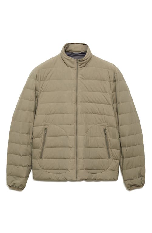 Mango Water Repellent Quilted Down Jacket In Medium Brown