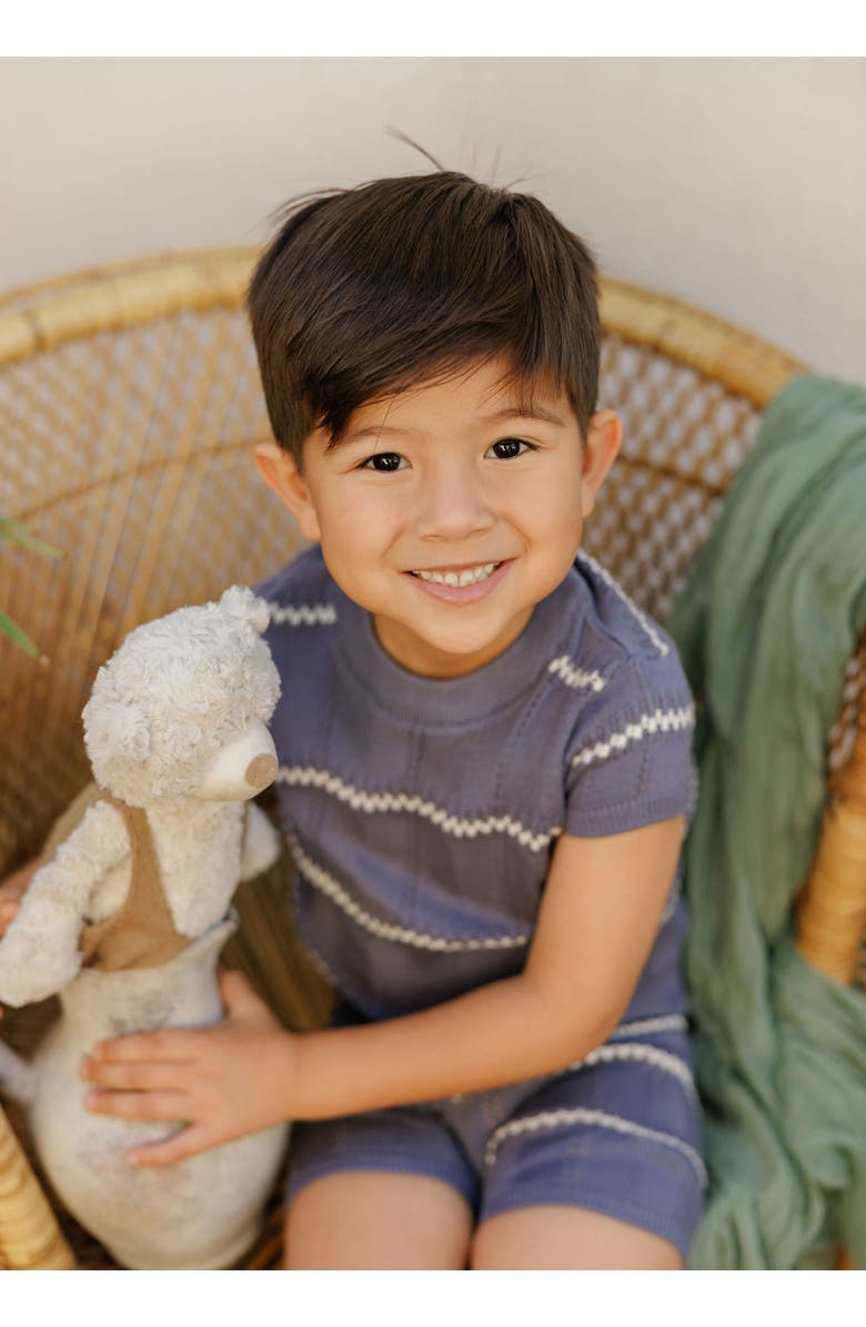 Ely's & Co. Looms Holland Collection - Boys Wave Knit 2 Piece Set, Alternate, color, Blue/Ivory