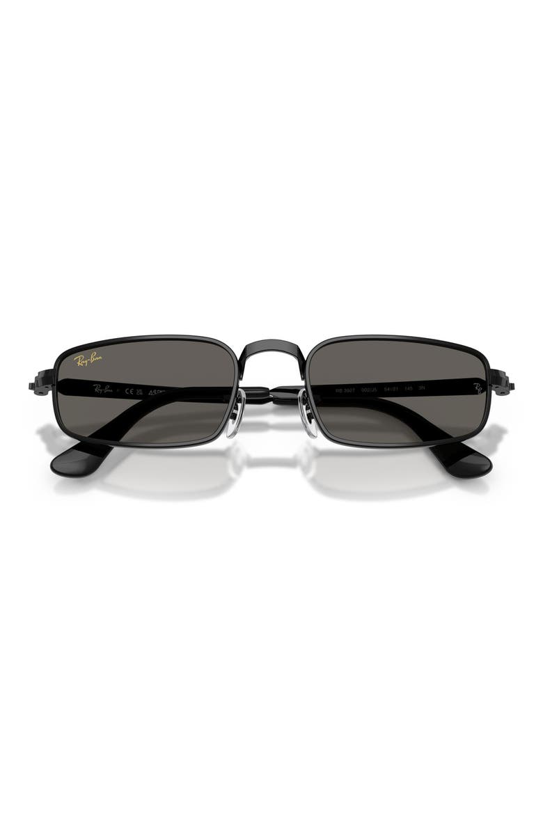 54mm Pillow Sunglasses, Alternate, color, BLACK / DARK GRAY