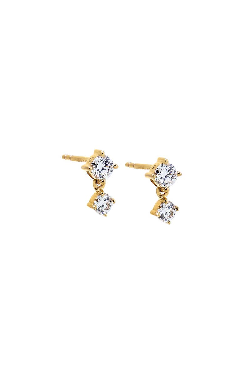 BY ADINA EDEN Lab Grown Diamond Double Round Stud Earring 14K, Main, color, 